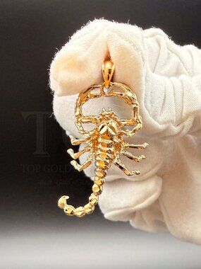 14K Yellow Gold Scorpion Pendant